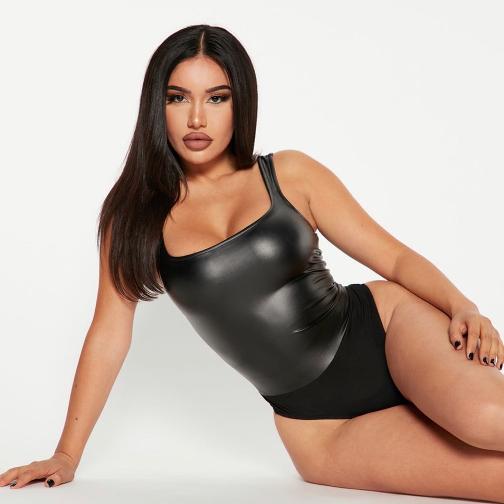Faux Leather Bodysuit